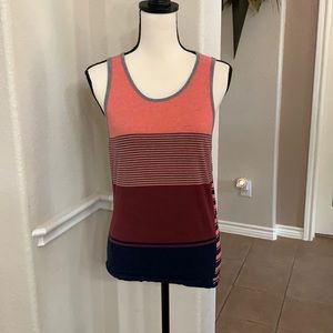 Aeropostale salmon, navy, maroon top
